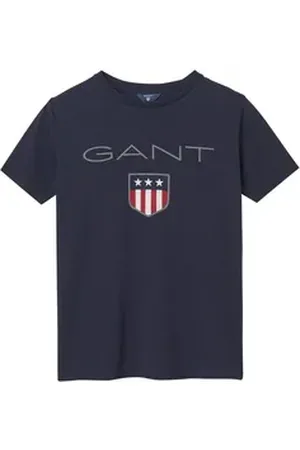 GANT T-Shirt Jungen T-Shirt 1er Pack Baumwolle Shield Logo (Packung, 1er Pack) blau 146/152