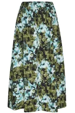 Gestuz Sommerrock Damen Midirock BLISHAGZ (1-tlg) blau 34