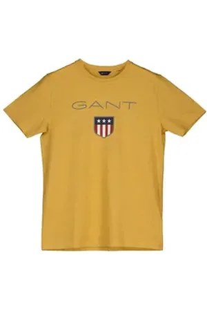 GANT T-Shirt Jungen T-Shirt 1er Pack Baumwolle Shield Logo (Packung, 1er Pack) gelb 176