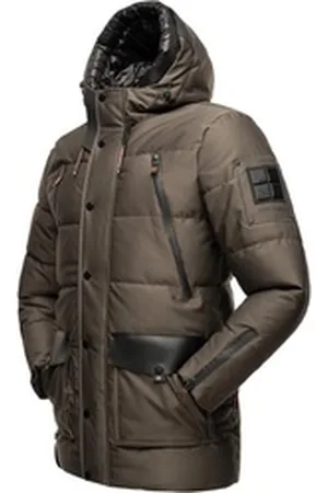 Stone Harbour Winterjacke Mitjaa Warm gefütterter Herren Wintermantel mit doppelter Kapuze schwarz XL (54)