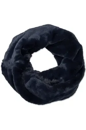 CASPAR Loop SC480 warmer eleganter Damen Winter Fell Loop Schal blau
