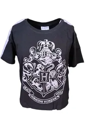 Harry Potter T-Shirt Hogwarts Mädchen Crop Top mit Glitzer Gr. 134- 164 cm bunt|schwarz 152 cm