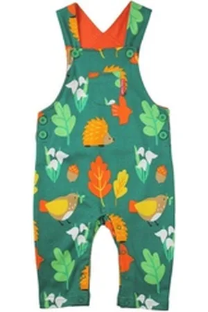 Toby Tiger Latzhose Latzhose mit Herbst Print grün 104