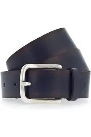 Vanzetti Ledergürtel Damen Gürtel Leder blau 75 cm
