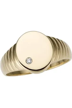 Firetti Goldring Schmuck Geschenk Gold 333 Herrenring Goldring Siegelring, mit Brillant gelb|goldfarben 21