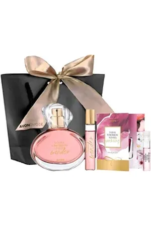 Avon Eau de Parfum WONDER 50ml, Taschenspray 10 ml, Today Tomorrow Always Geschenkset, 4-tlg., Geschenkidee Parfum, Eleganter Frauen Duft, Damenparfum
