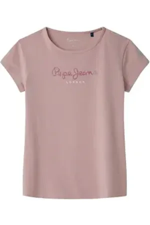Pepe Jeans T-Shirt Mädchen T-Shirt 1er Pack Baumwollmischung (Packung, 1er Pack) rosa 188