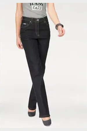ARIZONA Gerade Jeans Annett bequeme Passform, 5-Pocket-Style, hohe Taille schwarz 19