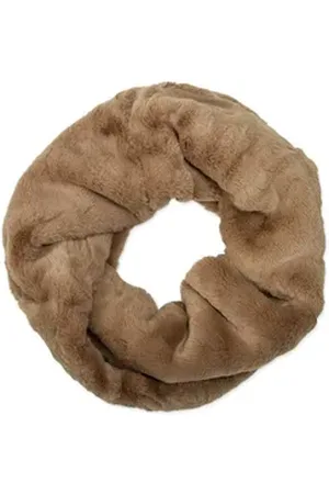 CASPAR Loop SC480 warmer eleganter Damen Winter Fell Loop Schal braun