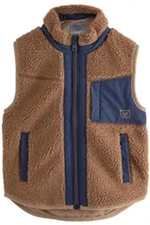 Next Steppweste Gilet-Jacke aus Borg (1-tlg) braun 86-92 (1,5-2 J.)
