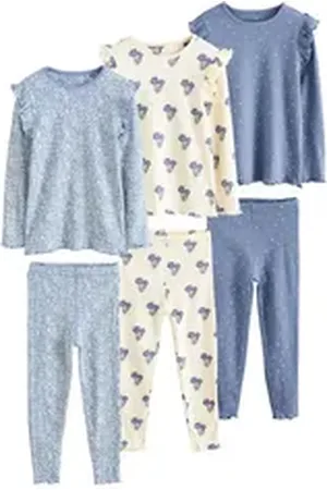 Next Pyjama Gerippte Pyjamas aus 100 % Baumwolle, 3er-Pack (6 tlg) blau 80-86 (12-18 Mon.)