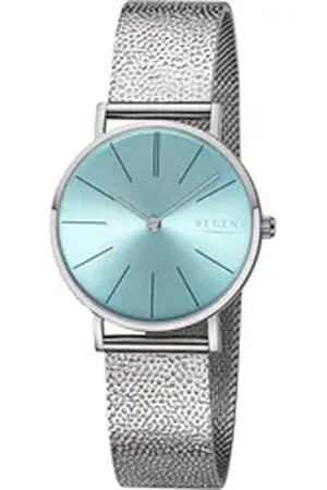 Regent Quarzuhr BA-896 - 3342.40.94, Armbanduhr, Damenuhr, Edelstahlarmband, analog silberfarben