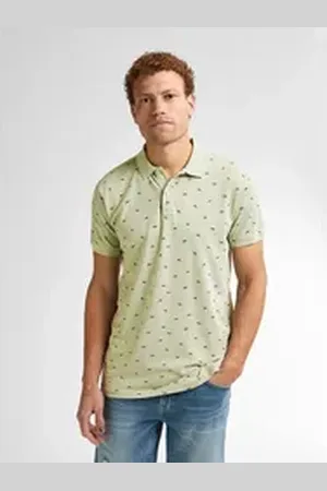 Petrol Industries Poloshirt Poloshirt mit All-over Muster Palmview grün XL