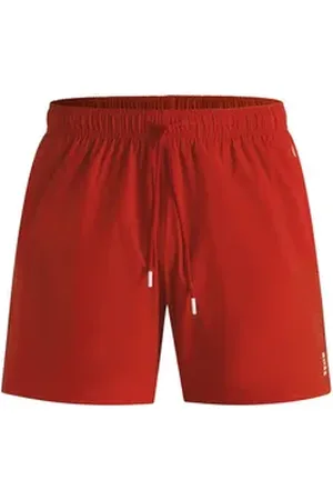 HUGO BOSS Badeshorts Iconic mit Zierstreifen in typischen -Farben rot XL