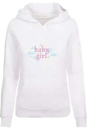 miss tee Kapuzenpullover Damen Baby Girl Hoody (1-tlg) weiß L