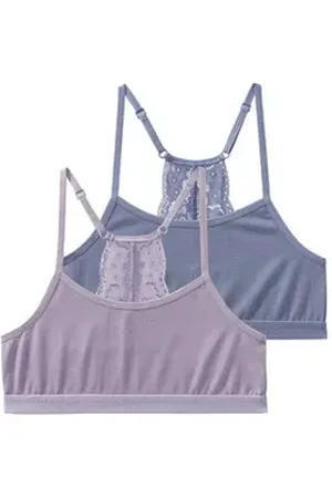 Buffalo Bustier (Packung, 2-tlg) Ringerücken aus schöner Spitze lila 170/176