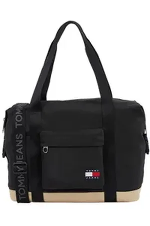 Tommy Hilfiger Weekender TJM ESS DAILY DUFFLE, Unisex Reisetasche mit kontrastfarbigem Boden schwarz