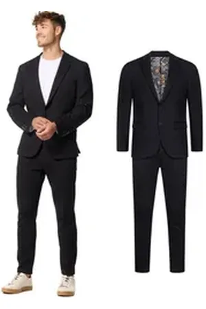 Jeff Anzug JFEzra SET (Set, 2-tlg., Anzug Set) 2-teiliges Set schwarz 46