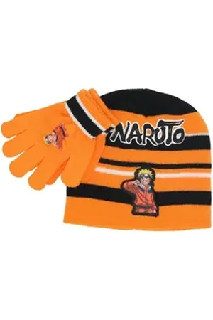Naruto Baskenmütze Mützen- und Handschuhset für Kinder orange