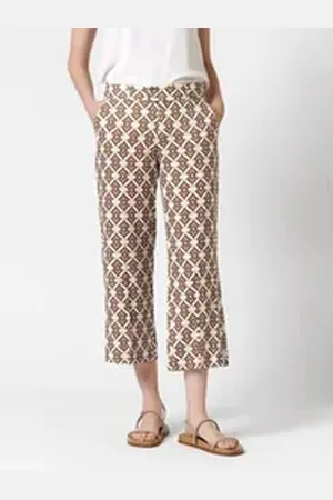 Rosner Culotte May_305 mit kreativem Muster braun 40L26
