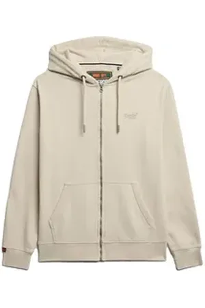 Superdry Sweatshirt Herren Sweatjacke Baumwolle beige XL