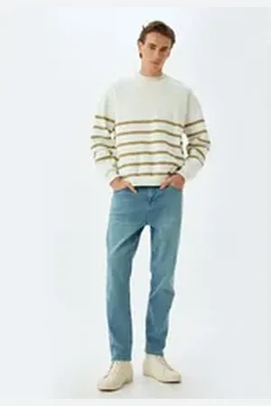 Koton 5-Pocket-Jeans Normale Leibhöhe Tapered blau 30/30