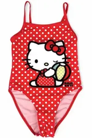 Hello Kitty Badeanzug Mädchen Schwimmanzug Gr. 104 - 134 cm rot 116-122 cm