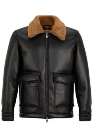 Antioch Winterjacke Faux Leather Kent Collar Coat XL