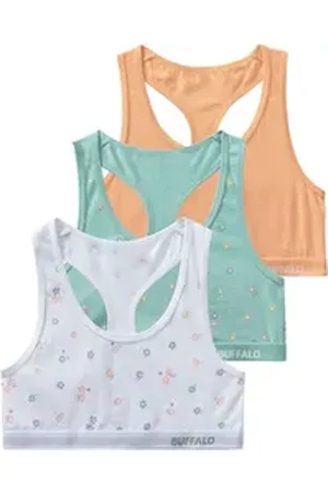 Buffalo Bustier (Packung, 3-tlg) Uni und Blümchen-Print in einer Packung bunt 146/152