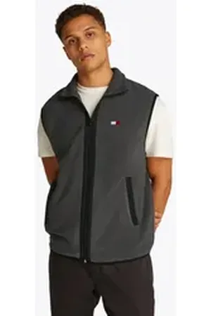 Tommy Hilfiger Fleeceweste TJM POLAR FLEECE VEST EXT Große Größen, mit kontrastfarbenen Details schwarz 4XL