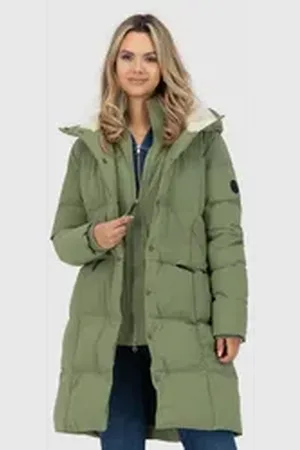 alife kickin Wintermantel EdithAK A Puffer Parka CS Puffermantel, Parka, Long Jacket grün 40