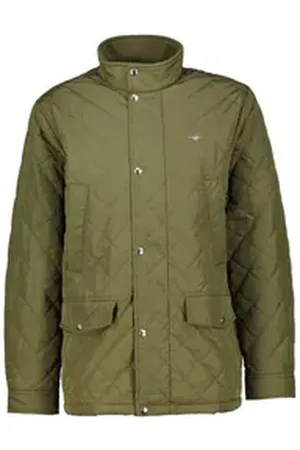 GANT Steppjacke Herren Steppjacke QUILTED WINDCHEATER MID JACKET (1-St) grün XL