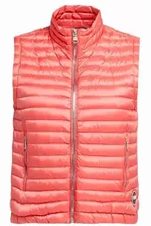 Colmar Daunenweste Weste. Originals 2143 Damen Westen Jacke, PUNKY/ Rosa Mit Stehkragen, Mit Elastischen Saumabschluss