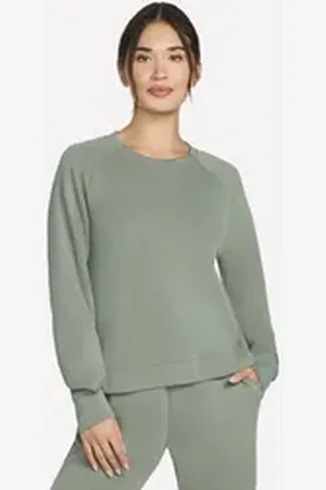 Skechers Rundhalspullover SKECHLUXE ELEVATE CREWNECK grün XXXL (54)