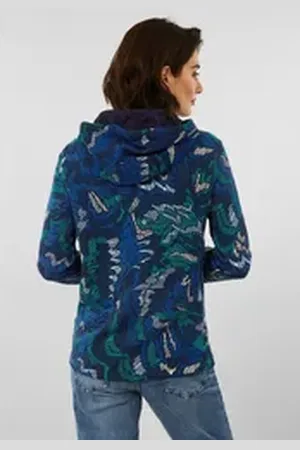 CECIL Sweatjacke Sweatshirtjacke mit Print XXL