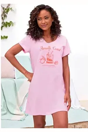 vivance collection Dreams Sleepshirt mit zart skizziertem Frontdruck rosa 32/34
