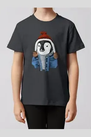wat? Apparel T-Shirt Pinguin grau 116