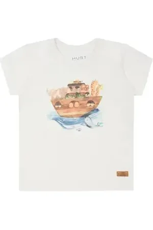 Hust & Claire T-Shirt August (1-tlg) Frontprint mit niedlichem Arche-Motiv beige 74