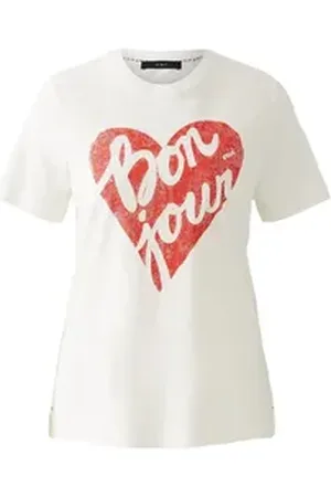 Oui Poloshirt weiß 40