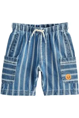 Next Weite Jeans Cargo-Jeans mit Gummibund und weitem Bein (1-tlg) blau 104-110 (4-5 J,)