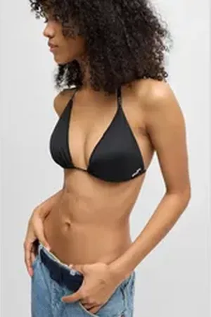 HUGO BOSS Triangel-Bikini-Top PURE_TRIANGLE, mit herausnehmbaren Polstern schwarz XL