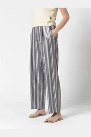 Rosner Culotte Mara_373 mit glänzenden Streifen blau 42L32