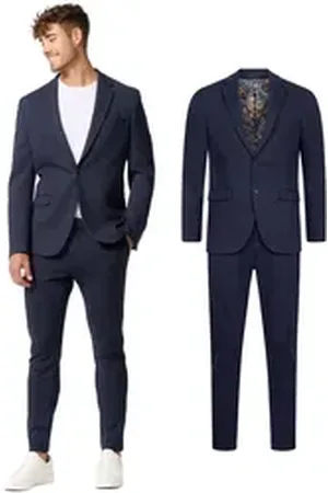 Jeff Anzug JFEzra SET (Set, 2-tlg., Anzug Set) 2-teiliges Set blau 48