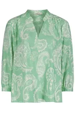 Codello Klassische Bluse mit Paisley-Muster blau S