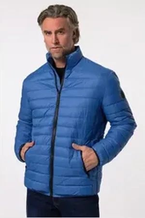 Boston Park Steppjacke Steppjacke Bauchfit Stehkragen blau 72