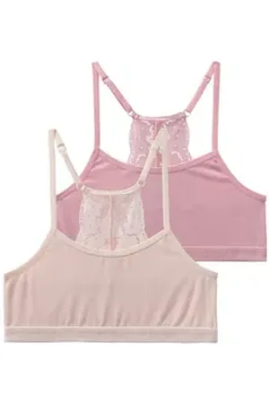 Buffalo Bustier (Packung, 2-tlg) Ringerücken aus schöner Spitze rosa 170/176