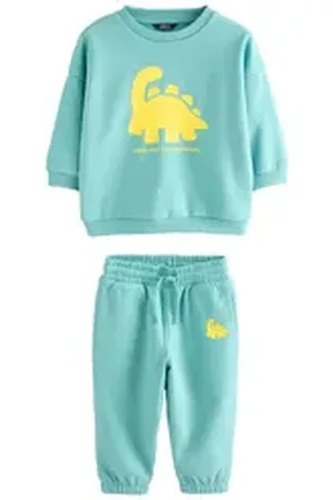 Next Sweatanzug Jersey-Sweatshirt und Jogginghose im Set (2-tlg) grün 110-116 (5-6 J.)