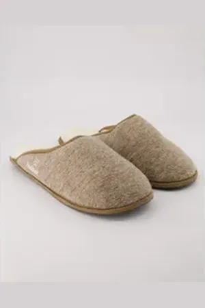 Fellhof Trendy Filz Plüsch Hausschuhe beige 48-49 EU