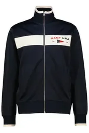 GANT Sweatjacke Herren Traingsjacke TRACKSUITE (1-tlg) blau L