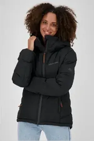 alife kickin Winterjacke JuanaAK Pufferjacke Winterjacke Damen CS mit regulierbarer Kapuze schwarz 34